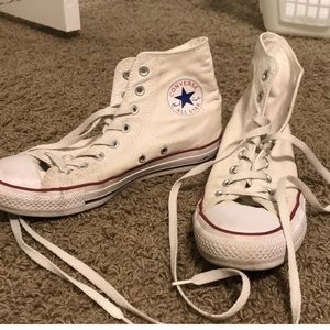 White converse high tops